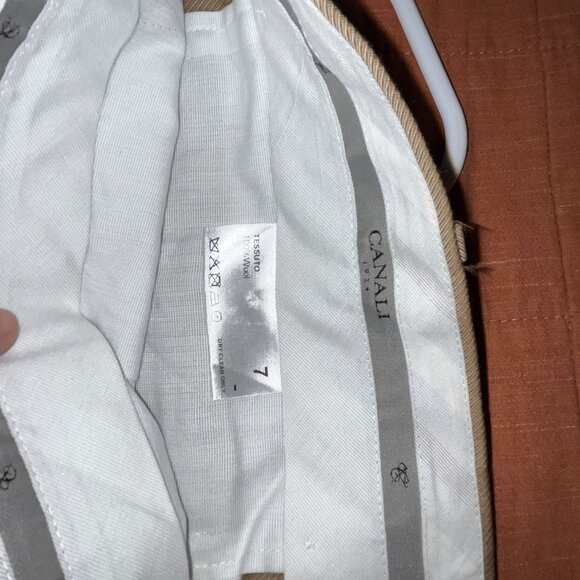 Canali Mens Tan Wool Dress Pants Size 42 Slim Fit - Picture 5 of 11